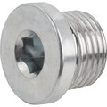 Kipp Screw plug, 1/4 in Dia, Steel Zinc plated K1130.10014